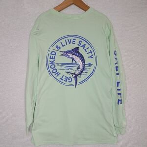 SALT LIFE LONG SLEEVE T SHIRT, LIME XL